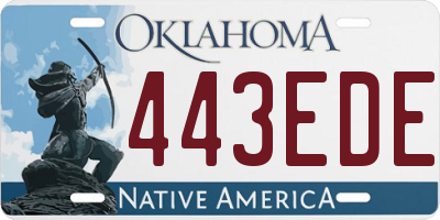 OK license plate 443EDE