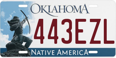 OK license plate 443EZL