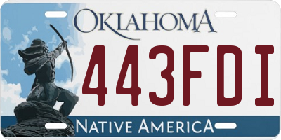 OK license plate 443FDI