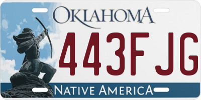 OK license plate 443FJG