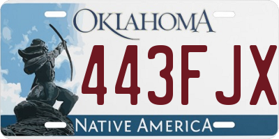 OK license plate 443FJX