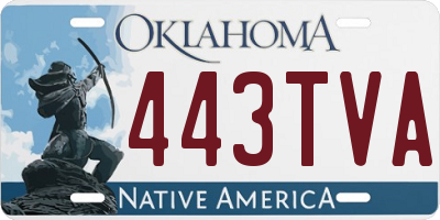 OK license plate 443TVA