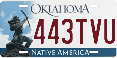 OK license plate 443TVU