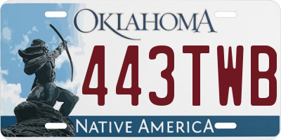 OK license plate 443TWB