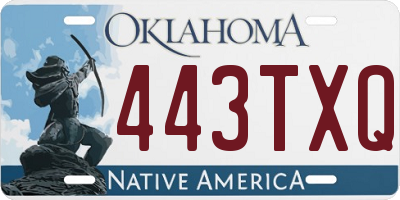 OK license plate 443TXQ
