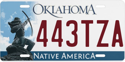 OK license plate 443TZA