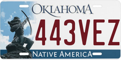 OK license plate 443VEZ