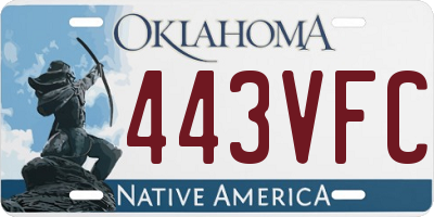OK license plate 443VFC