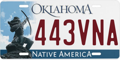 OK license plate 443VNA