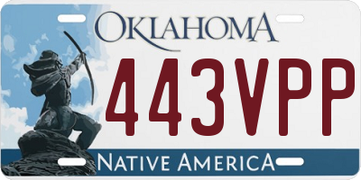 OK license plate 443VPP