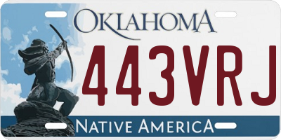 OK license plate 443VRJ