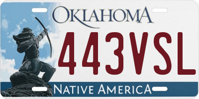 OK license plate 443VSL