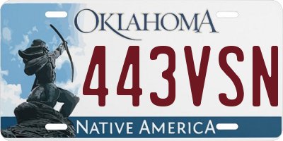 OK license plate 443VSN