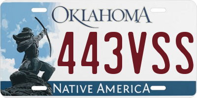 OK license plate 443VSS