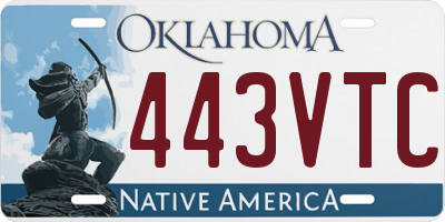 OK license plate 443VTC