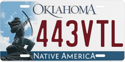 OK license plate 443VTL