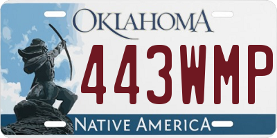 OK license plate 443WMP