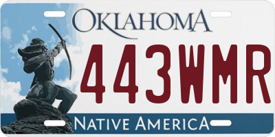 OK license plate 443WMR