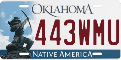 OK license plate 443WMU