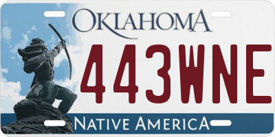 OK license plate 443WNE