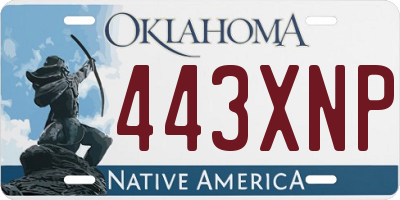 OK license plate 443XNP