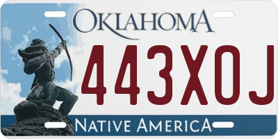 OK license plate 443XOJ