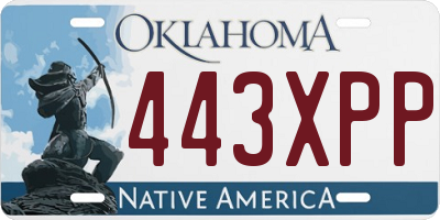 OK license plate 443XPP