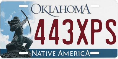 OK license plate 443XPS