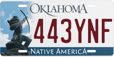 OK license plate 443YNF