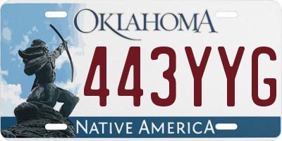 OK license plate 443YYG