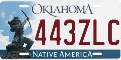 OK license plate 443ZLC