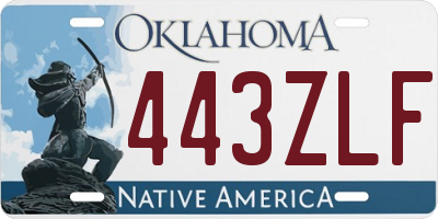 OK license plate 443ZLF