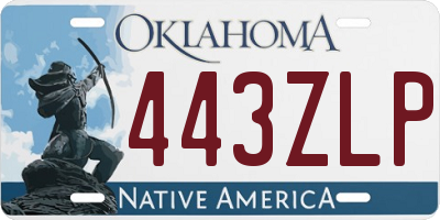OK license plate 443ZLP