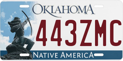 OK license plate 443ZMC