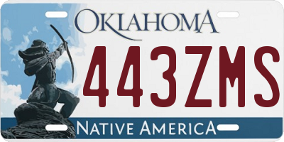 OK license plate 443ZMS