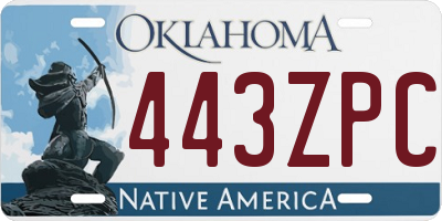 OK license plate 443ZPC