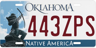 OK license plate 443ZPS