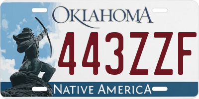 OK license plate 443ZZF