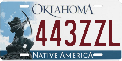 OK license plate 443ZZL