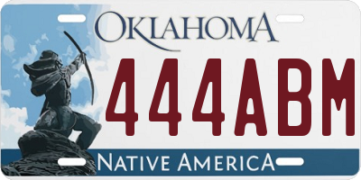 OK license plate 444ABM