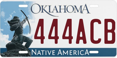 OK license plate 444ACB