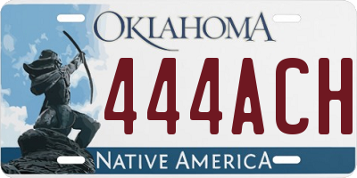 OK license plate 444ACH