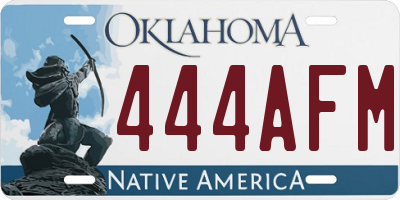 OK license plate 444AFM