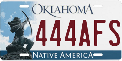 OK license plate 444AFS
