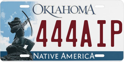 OK license plate 444AIP