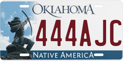 OK license plate 444AJC