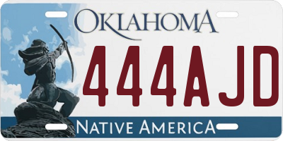 OK license plate 444AJD