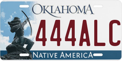 OK license plate 444ALC