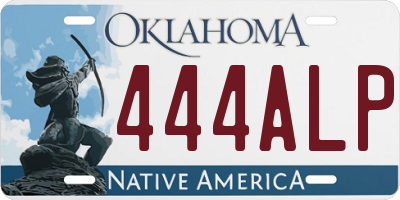 OK license plate 444ALP