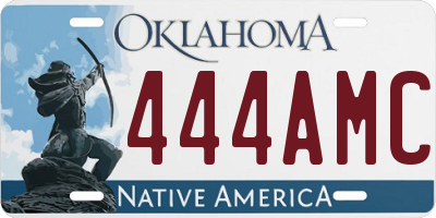 OK license plate 444AMC